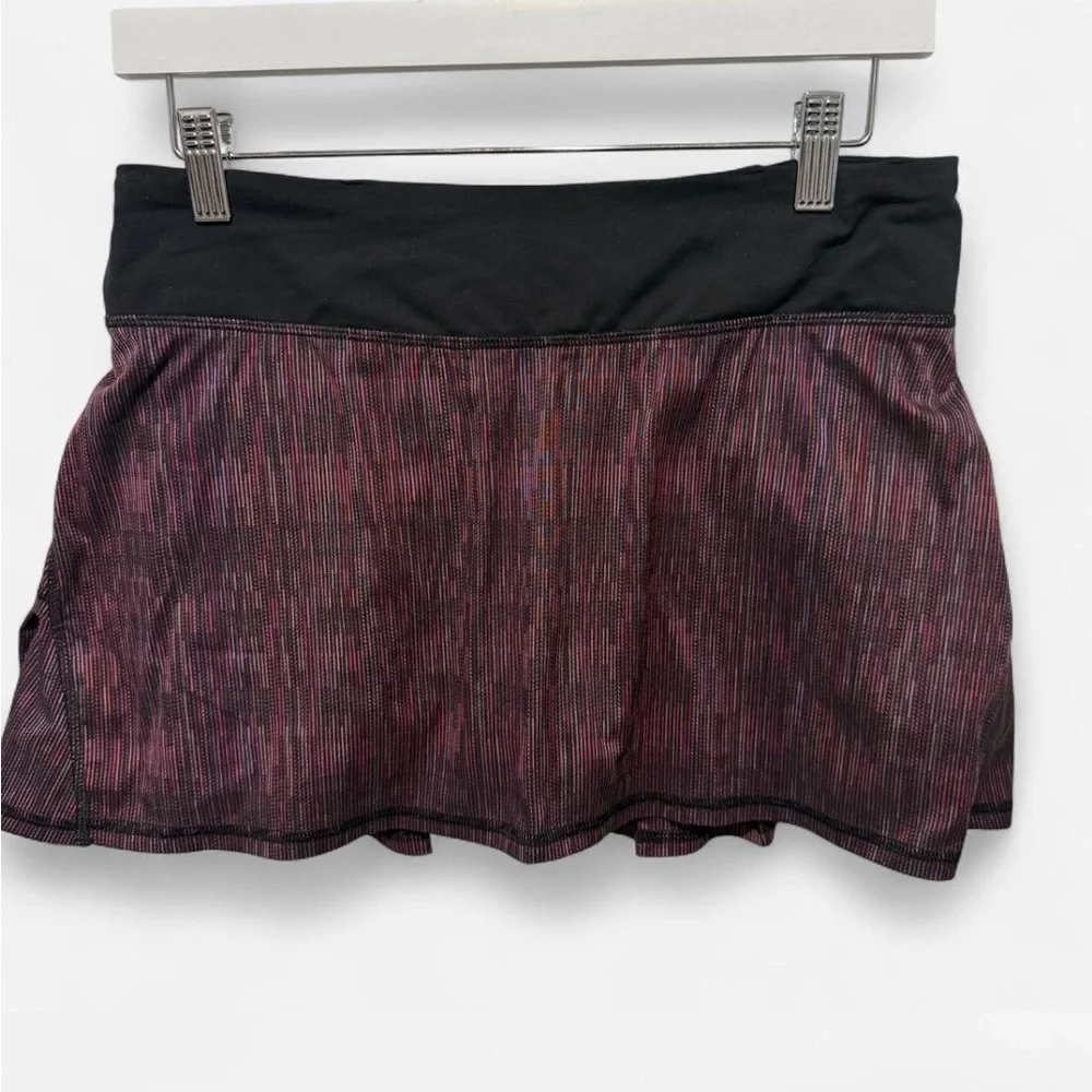 Lululemon Run Pace Setter Skirt Wee are from Space Black Multi Size 6 EUC - Picture 3 of 7